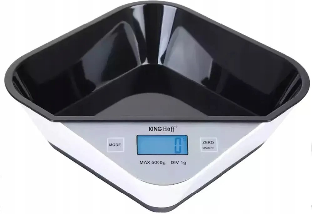 Elektronikus konyhai mérleg 0.8L Kinghoff tállal LCD kijelző ajándék
