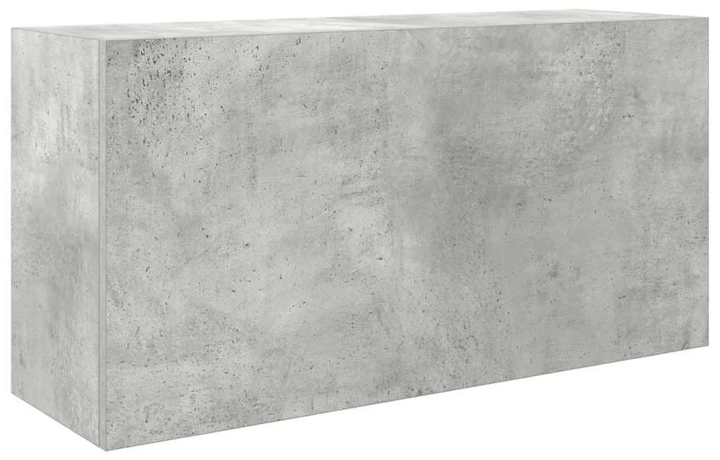 betonszürke szerelt fa fali fürdőszobaszekrény 80 x 25 x 40 cm