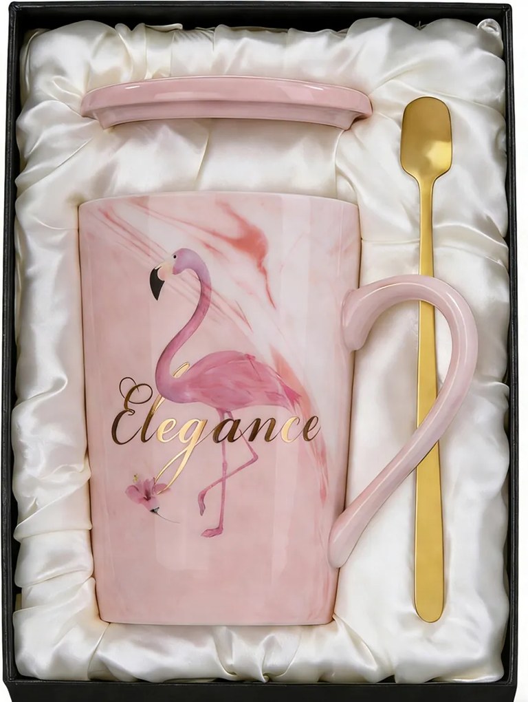 Kávéscsésze nőknek, ajándék anyának és barátnak, flamingó bögre