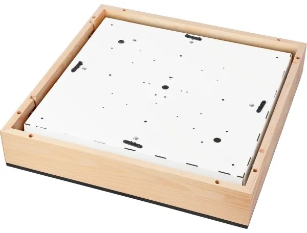 Mennyezeti lámpa NATURAL SQUARE 4xE27/15W/230V 48x48 cm fenyő/fekete