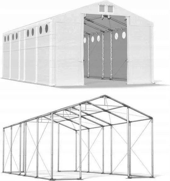 Garázs sátor 8x9m [4m] Kerti Das 620 Wp