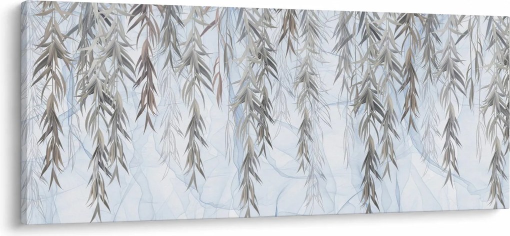 Kép - Fűzfa gallyak kék alapon (120x50 cm)