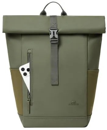 Notebook hátizsák, 14, 17L, rolltop, RIVACASE Eden ECO 7826, olivazöld (NTRE7826O)