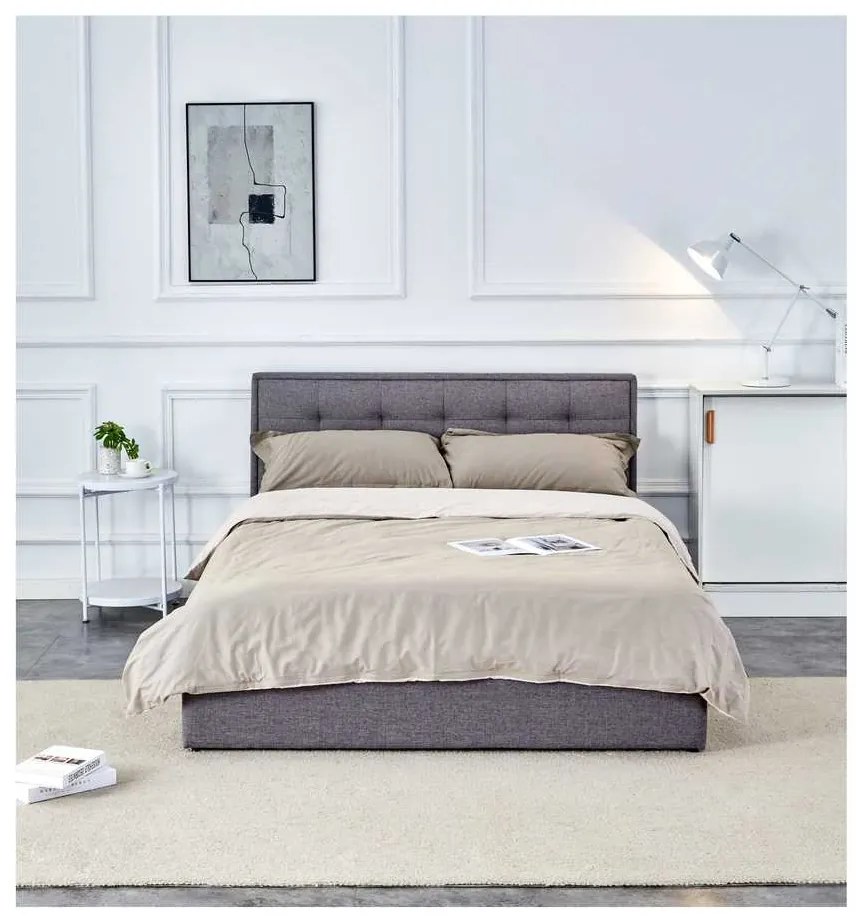 Padva ágy 140 x 200 cm, szürke
