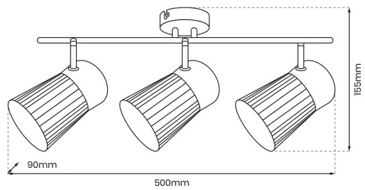 Spotlámpa BEST 3xE14/40W/230V fekete