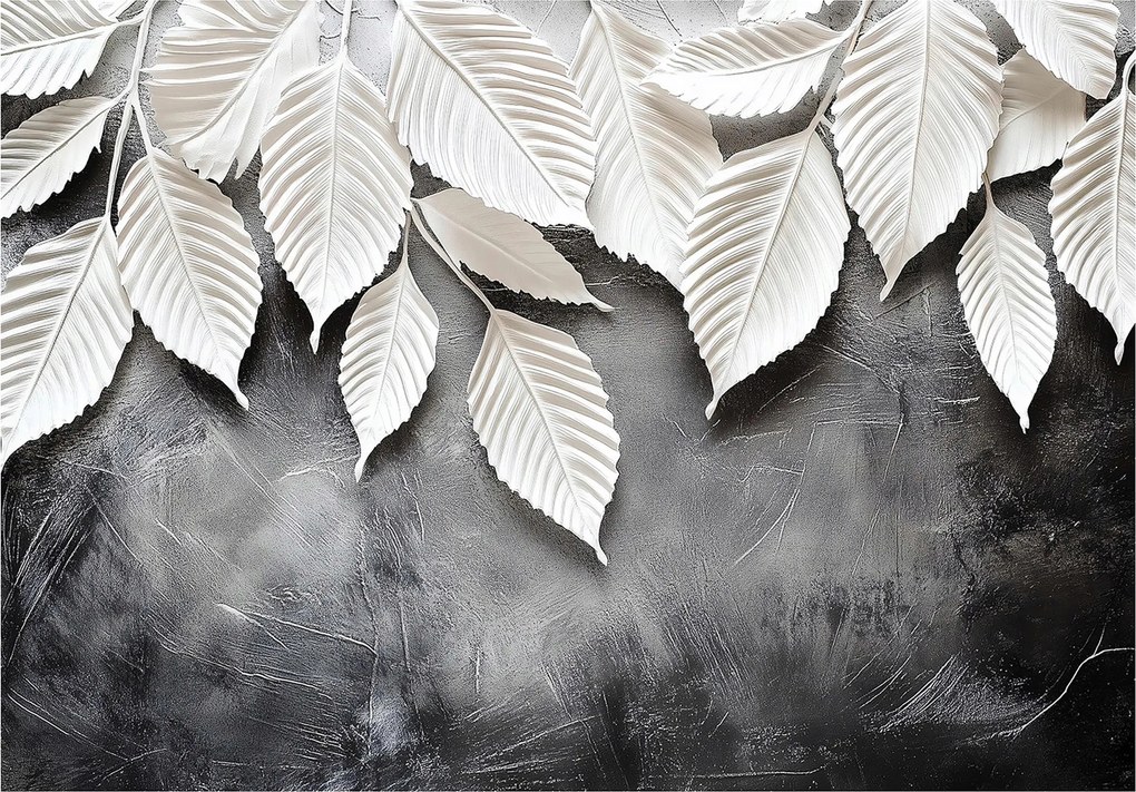 Fotótapéta levelek 3D Hatás Modern elegáns nappali hálószoba Szuper Hatás