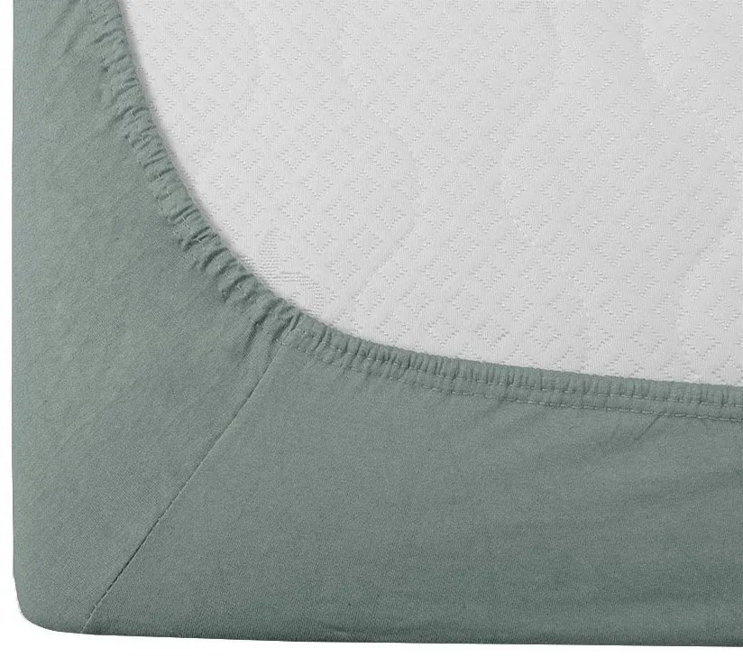 Jersey gyerek lepedő kiságyba mentol 70 x 140 cm