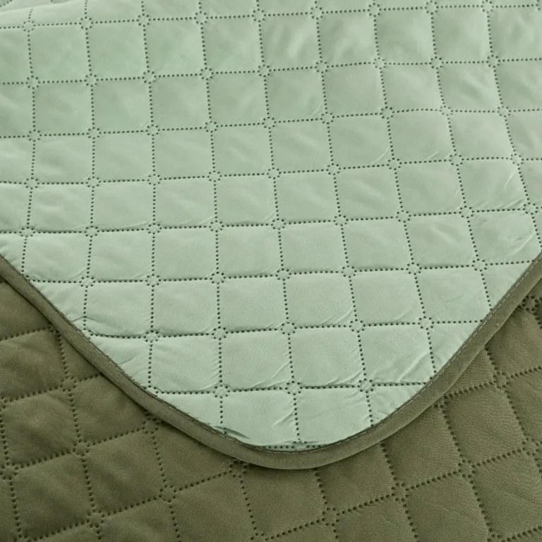 Ágytakaró MICROVELLE, zöld Méret: 170 x 210 cm