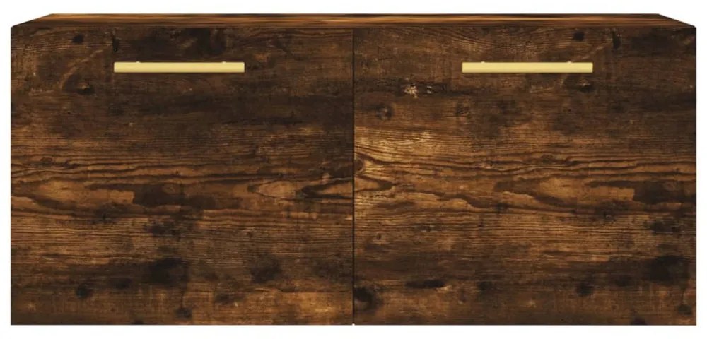 vidaXL füstös tölgy színű szerelt fa faliszekrény 80 x 36,5 x 35 cm