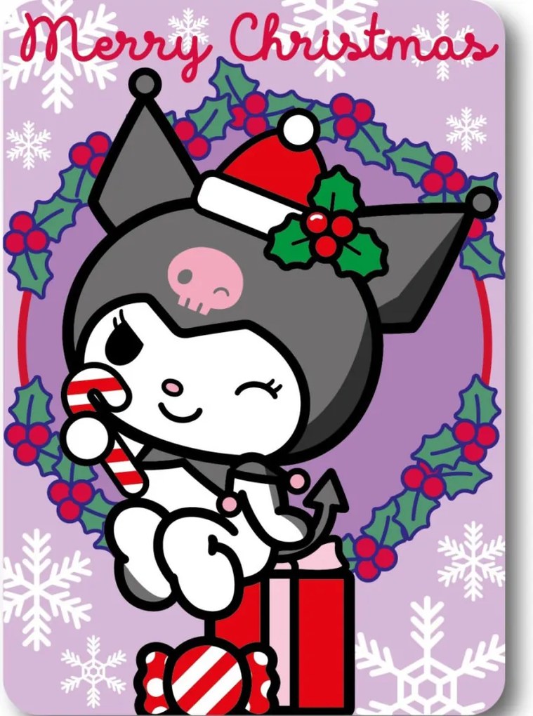 Hello Kitty Kuromi Karácsonyi polár takaró 100x140cm