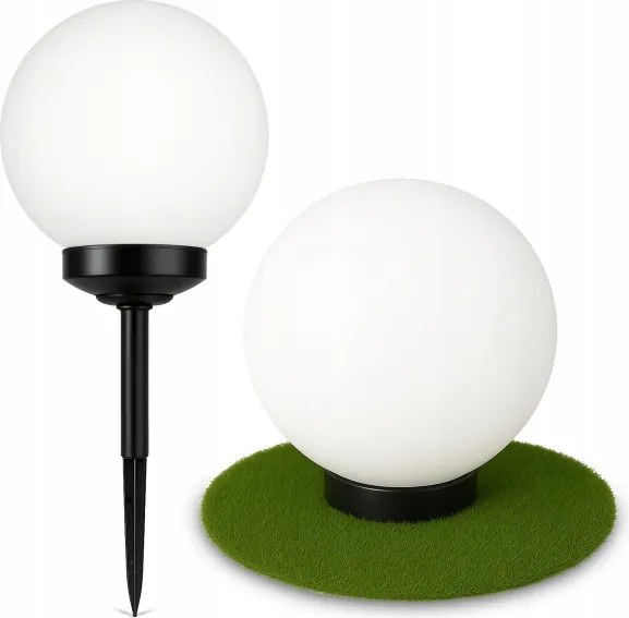 LED napelemes lámpa LED/1,2 V 6500 K 200 mAh Ø 25 cm IP44 fehér/fekete