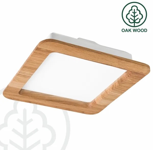 LED Beépíthető lámpa WOODY SPOT LED/17W/230V 3000K tölgy 18,5x18,5 cm