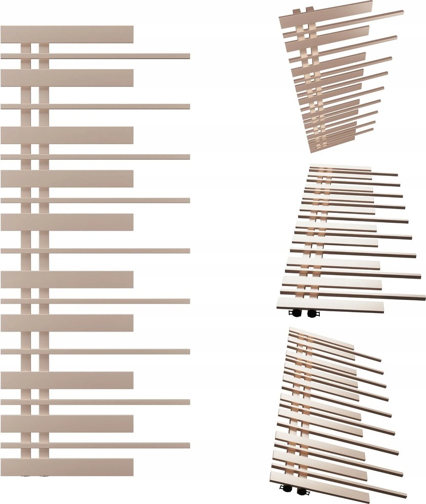 Fürdőszobai radiátor Zongora 1280x570 Arany Rózsaszín Bal