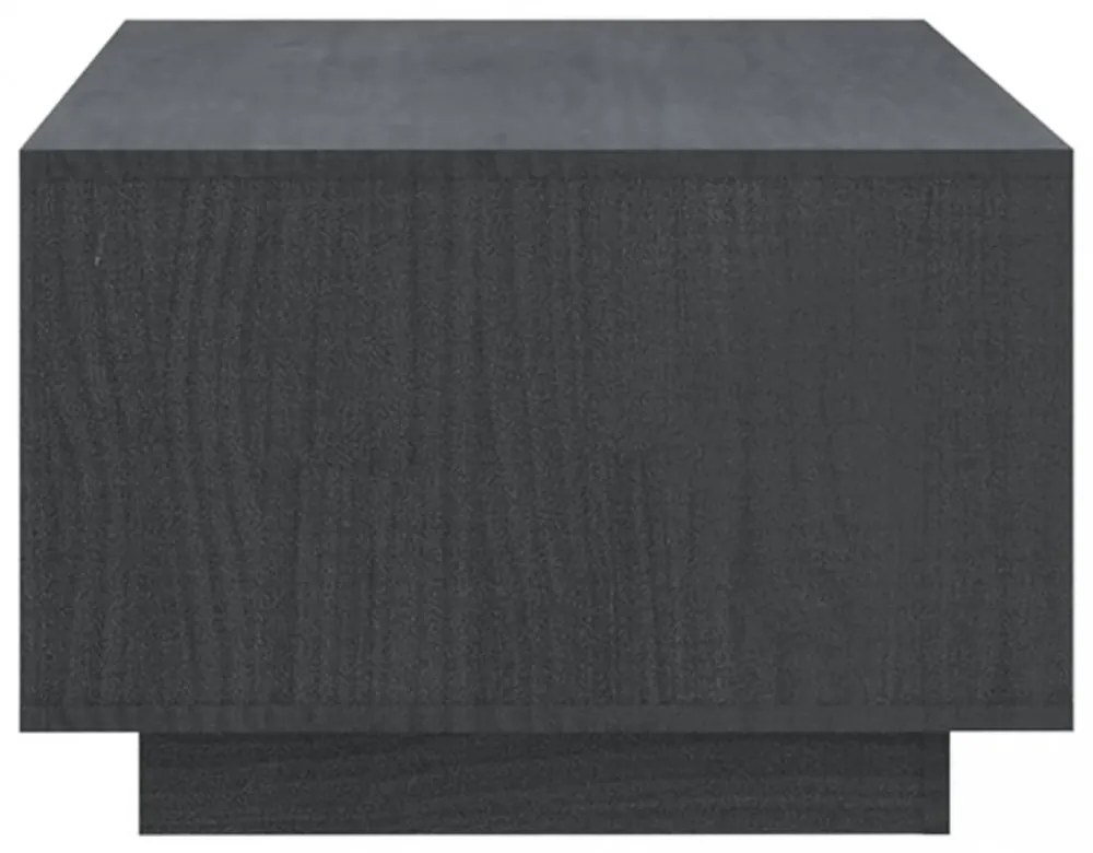 szürke tömör fenyőfa dohányzóasztal 110 x 50 x 33,5 cm