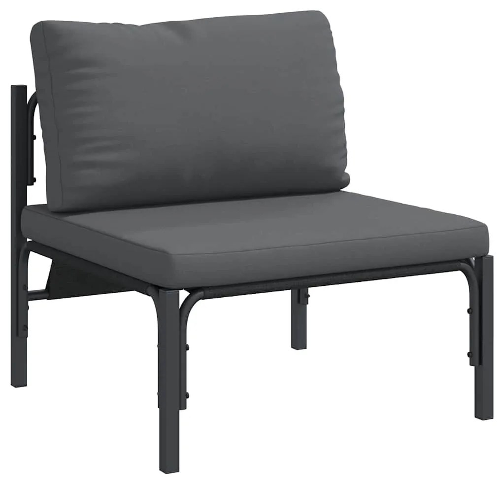Kerti Kanapé Szett 4 pcs Antracitszürke Acél