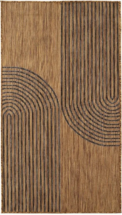 Fekete-barna kültéri-beltéri szőnyeg 80x150 cm Mira 1453 – Ayyildiz Carpets