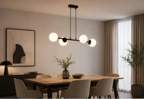 Brilagi - MILO kábellel függesztett csillár 4xE27/60W/230V fekete