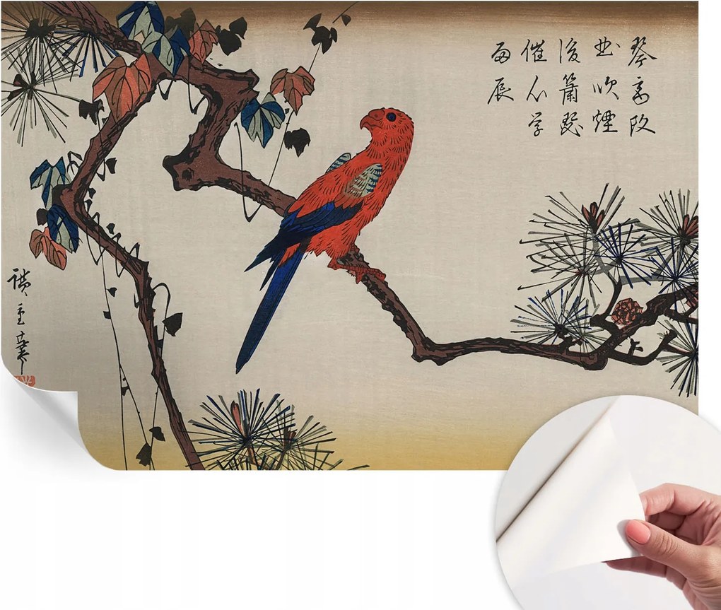 Öntapadós Dekoratív Fotótapéta Hálószobába Madár az ágon 104x70 cm