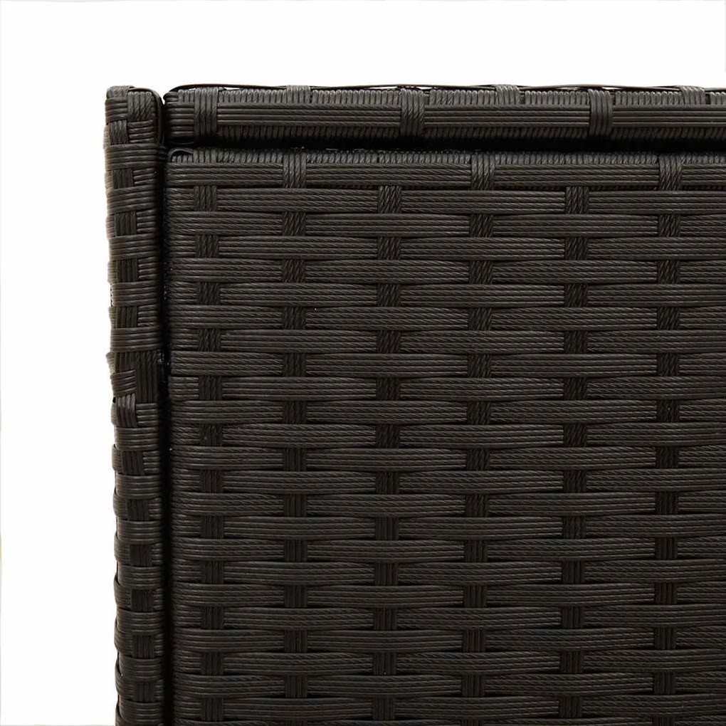 vidaXL fekete polyrattan kerti tárolóláda 283 L