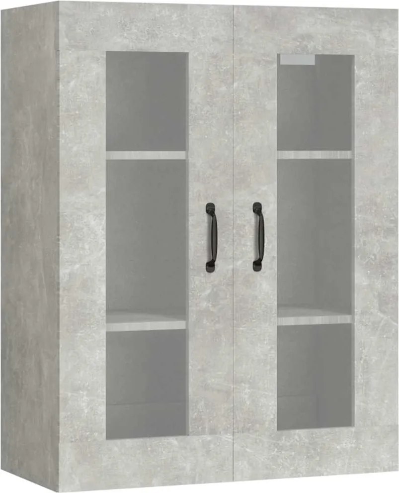 vidaXL betonszürke függő faliszekrény 69,5 x 34 x 90 cm