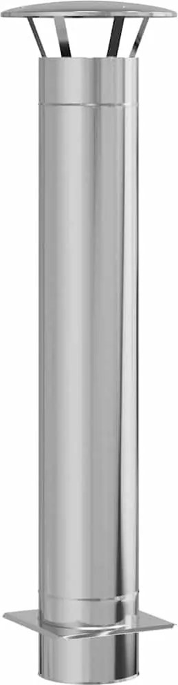 vidaXL Kémény Kiterjesztés Ezüst 35 x 35 x 132 cm Rozsdamentes acél