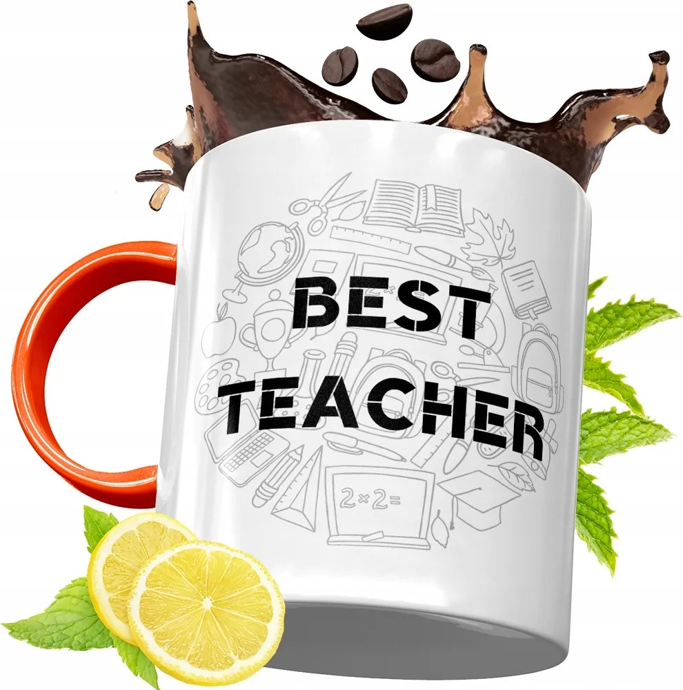 Narancssárga Pedagógusnapi Bögre Ajándék fényképes nyomattal