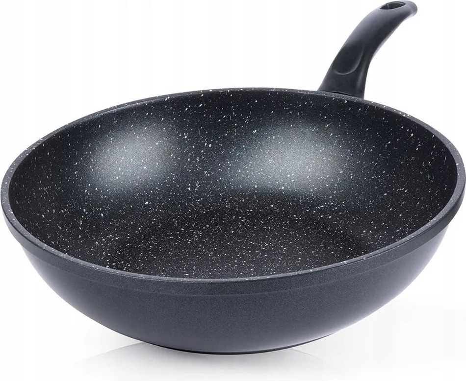 Wok Serpenyő Mély Gránit Tapadásmentes Indukciós Gáz 30CM
