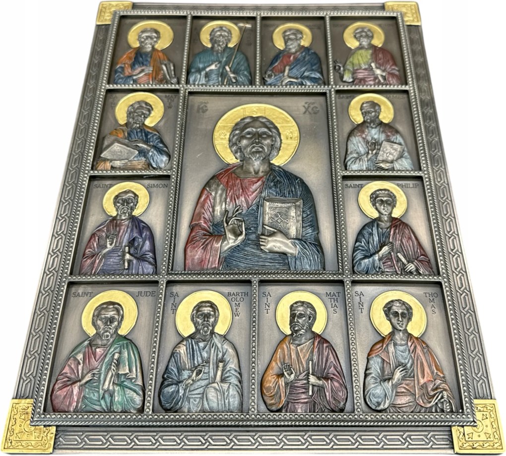 Jézus És A Tizenkét Apostol Ikon dombormű Veronese WU77623A4 ajándék