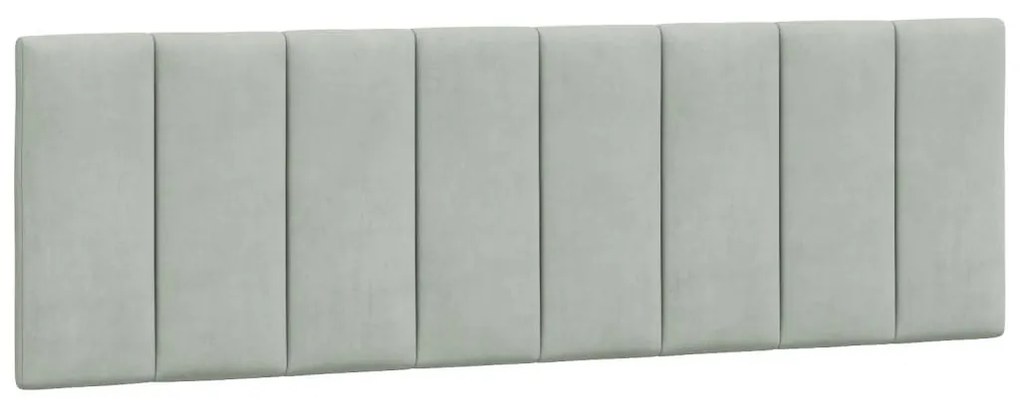 világosszürke bársony ágykeret matrac nélkül Hanko 160 x 200 cm