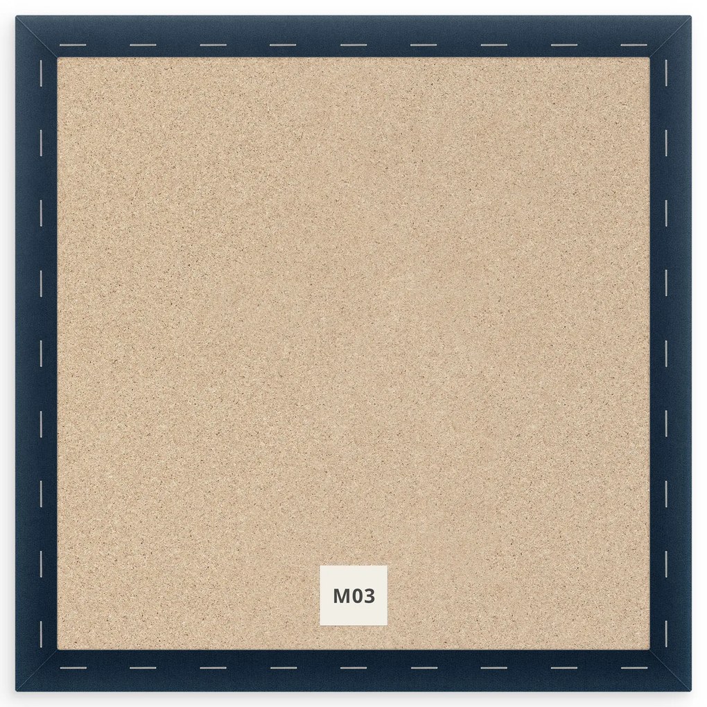 Bársony kárpitozott panel - Négyzet - 30x30cm Szín: Tengerészkék