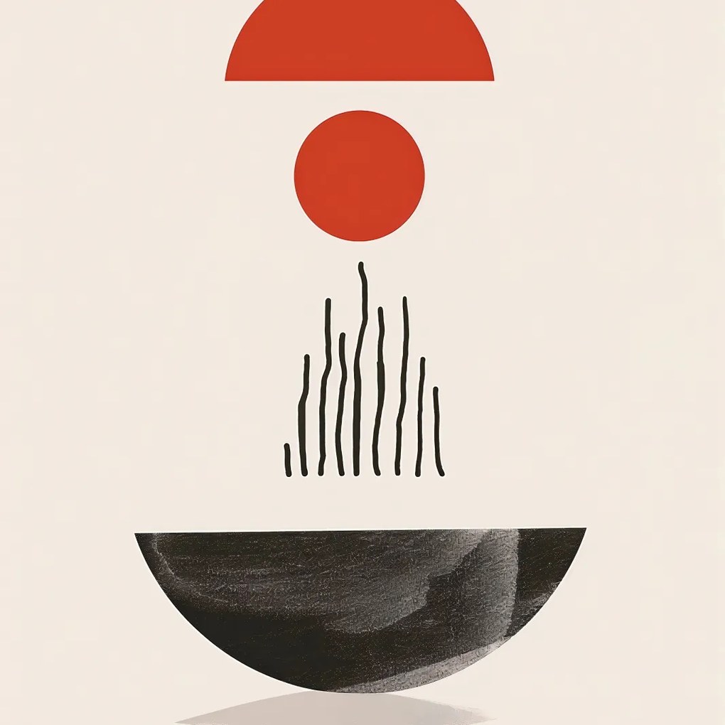 Poszter 60x60cm Félkör alakú forma