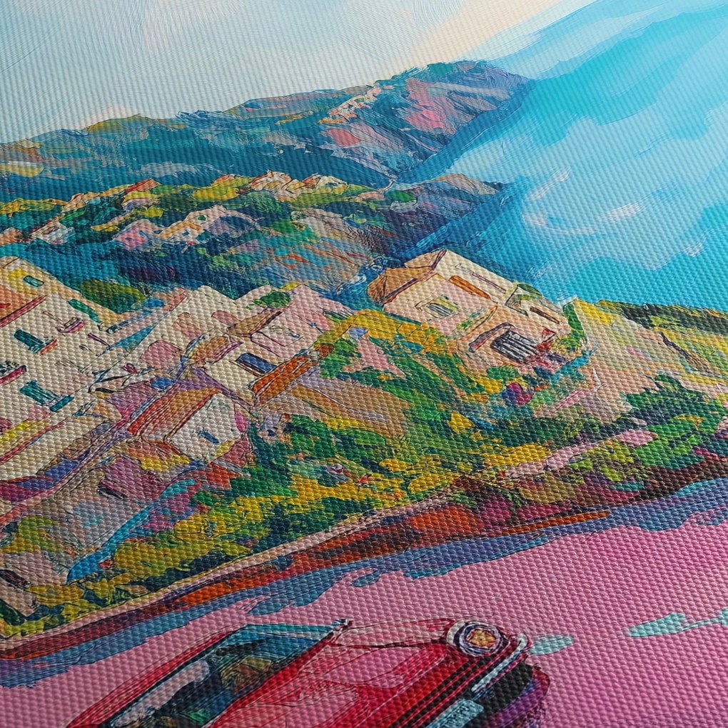 Kép - Rózsaszín part menti út (150x105 cm)