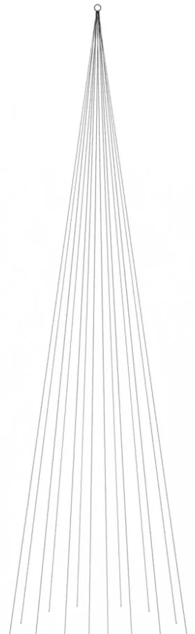 karácsonyfa zászlórúdon 1134 színes LED-del 800 cm