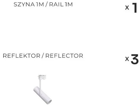 Zuma Line 3557 - Spotlámpa LISA sínes rendszerhez 3xGU10/35W/230V fehér