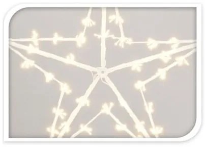 White star karácsonyi LED-es dekoráció, 80 cm