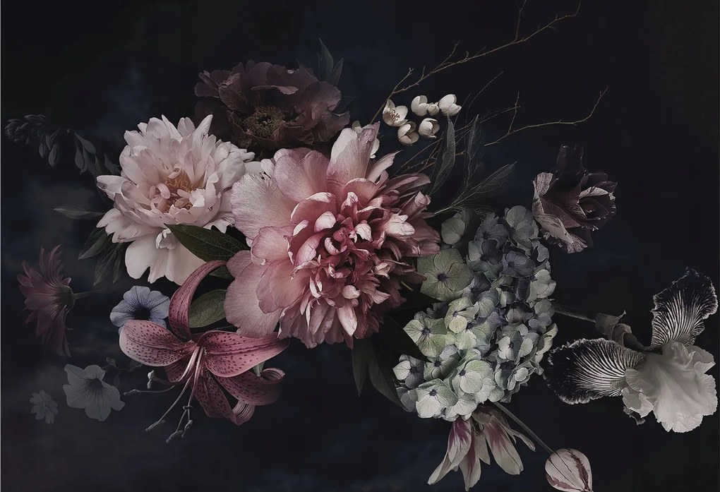 Fotótapéta Flizelin Szoba tapéta Virágos kompozíció 152x104 Ragasztó