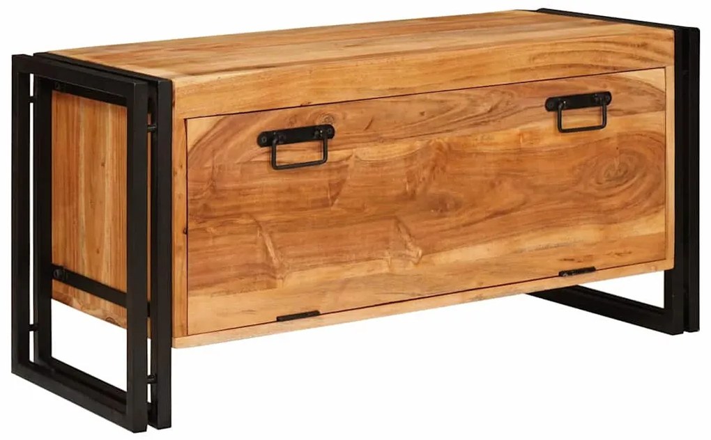 Cipőszekrény polcokkal Barna 90 x 38 x 45 cm tömör akácfa