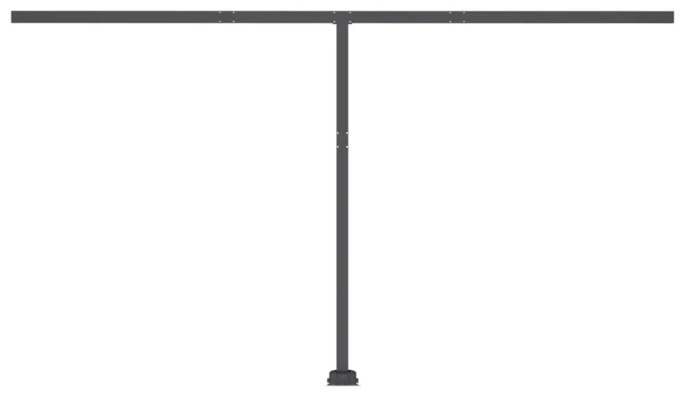 antracitszürke szélérzékelős és LED-es napellenző 450 x 300 cm