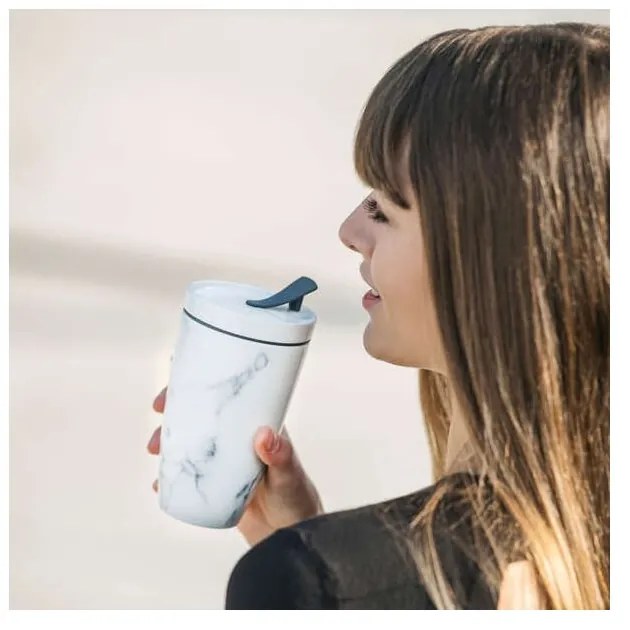 Like To Go szürke-fehér porcelán utazóbögre, 350 ml - Villeroy &amp; Boch