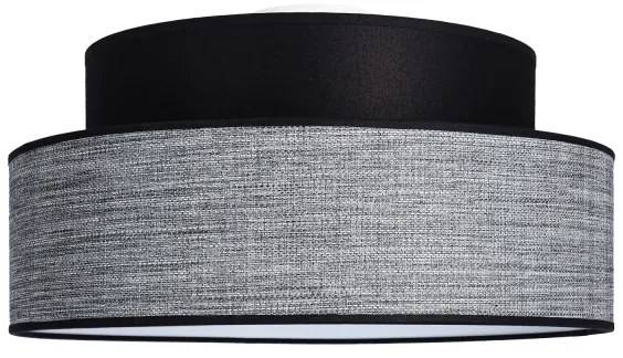 Mennyezeti lámpa GRACE 1xE27/60W/230V átm. 40 cm fekete/szürke