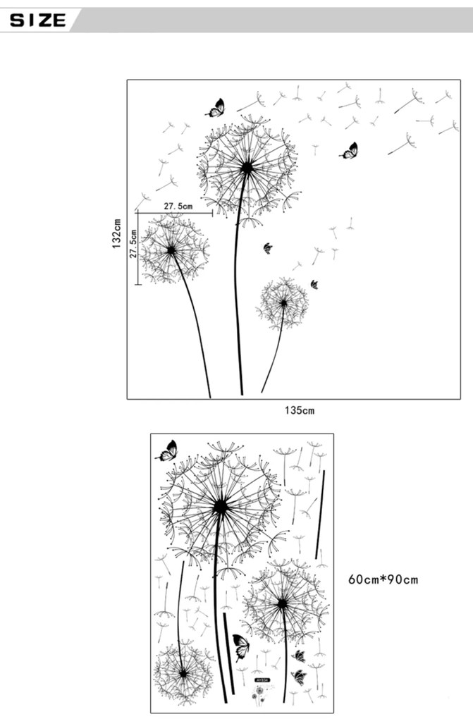 PIPPER | Falmatrica"Gyermekláncfű 2" 132x135 cm