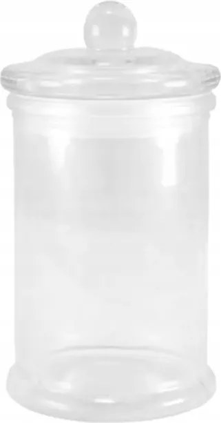 Üveg Tároló átlátszó, magassága 11cm