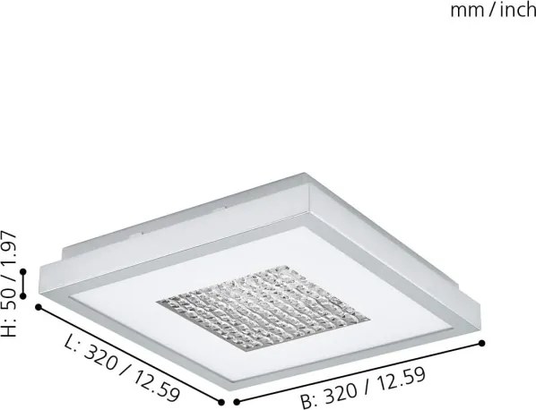 Eglo 98369 - Dimmelhető LED mennyezeti lámpa PESCATE LED/24W/230V