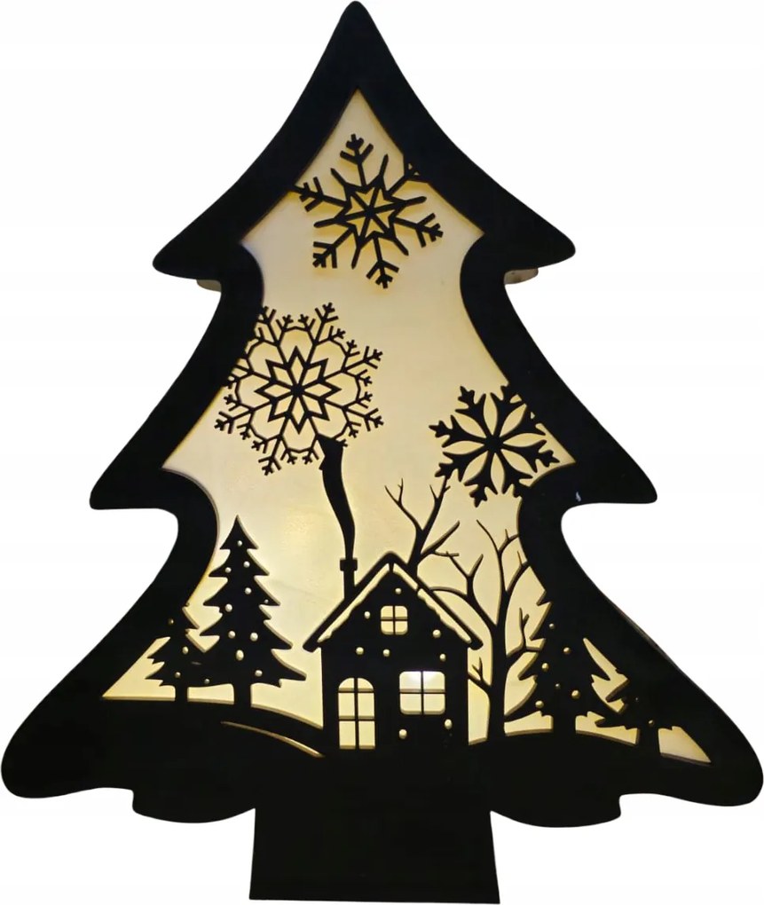 Karácsonyi Lámpa 3D Karácsonyfa Asztalra Led karácsonyi figura Ajándék