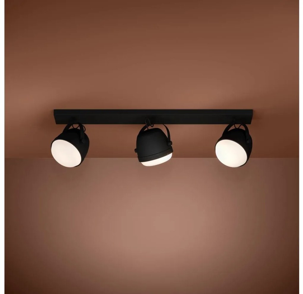 Eglo 390045 - Spotlámpa UPANEMA 3xE27/28W/230V fekete