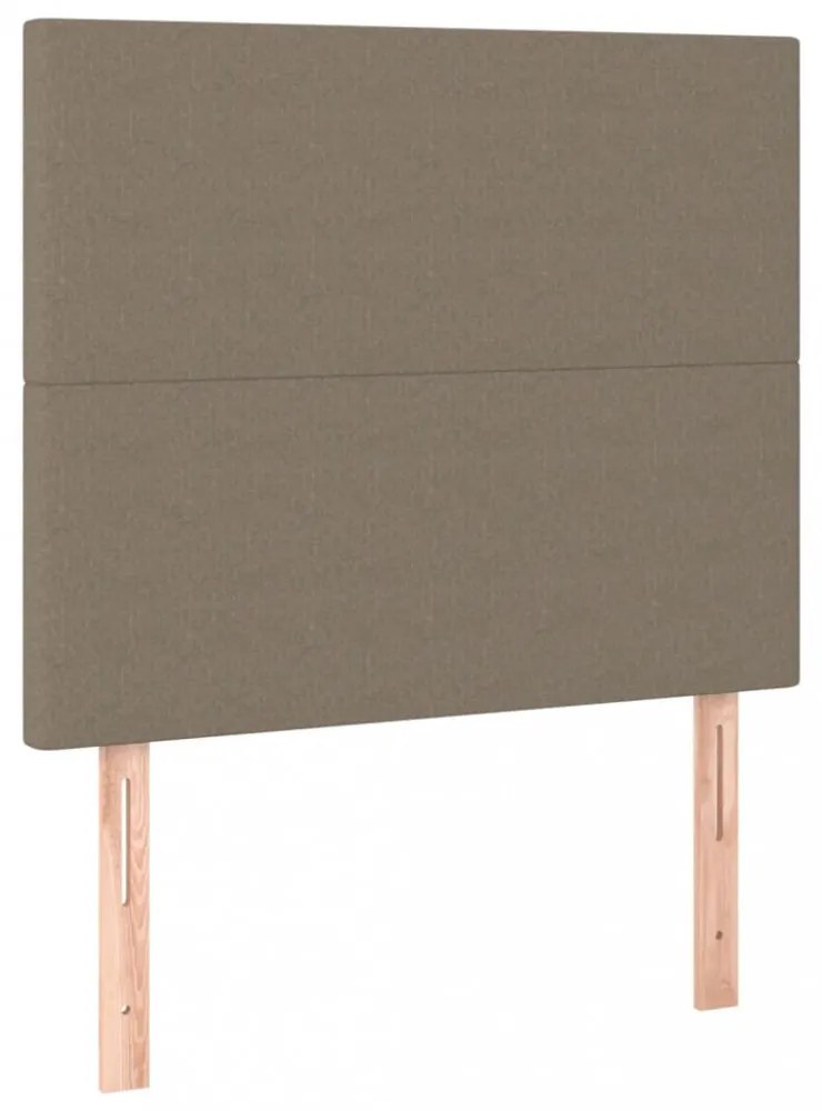 tópszínű szövet ágykeret matrac nélkül 120x200 cm