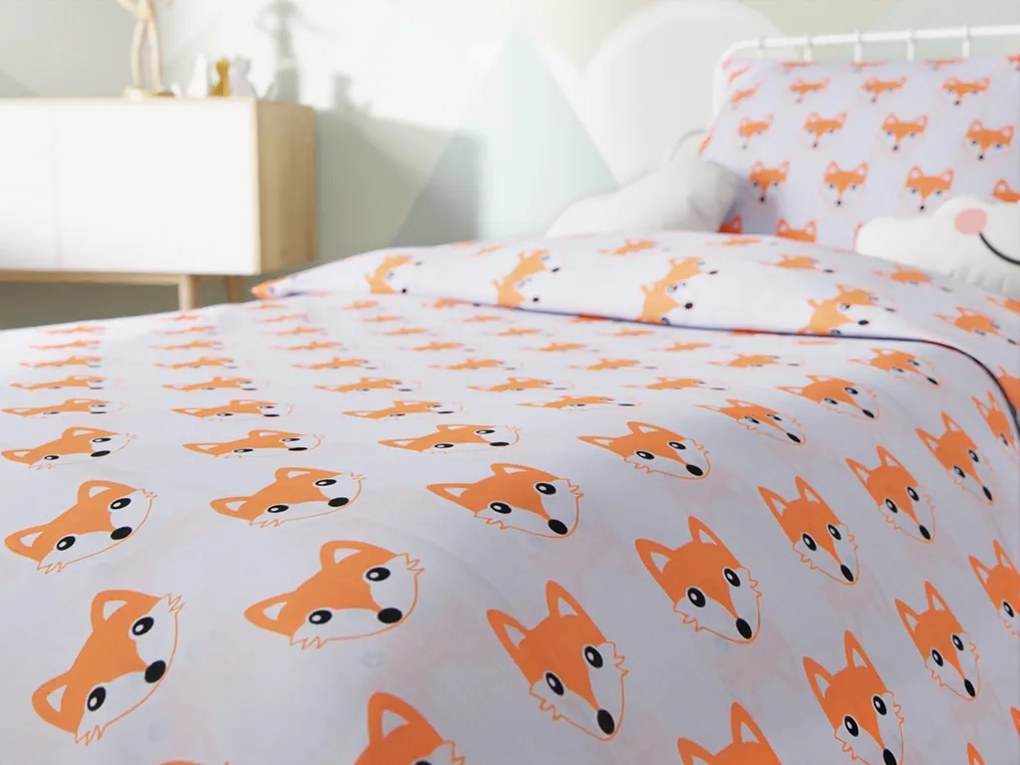 Pamut ágynemű Rókamintás fehér