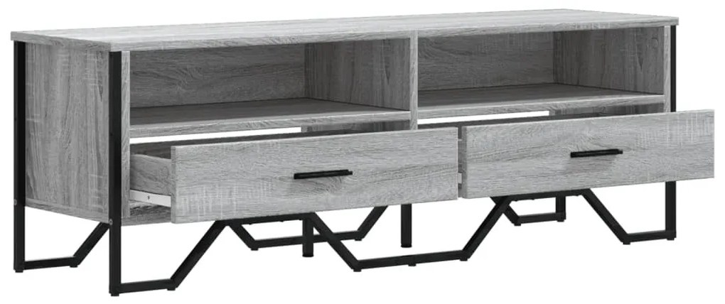 szürke sonoma színű szerelt fa TV-szekrény 122 x 34 x 41 cm