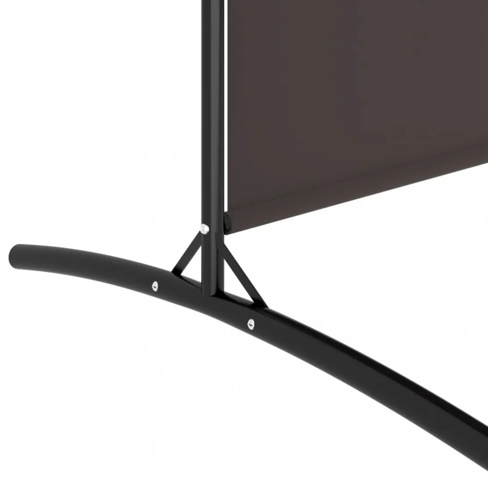 4 paneles barna szövet térelválasztó 346x180 cm