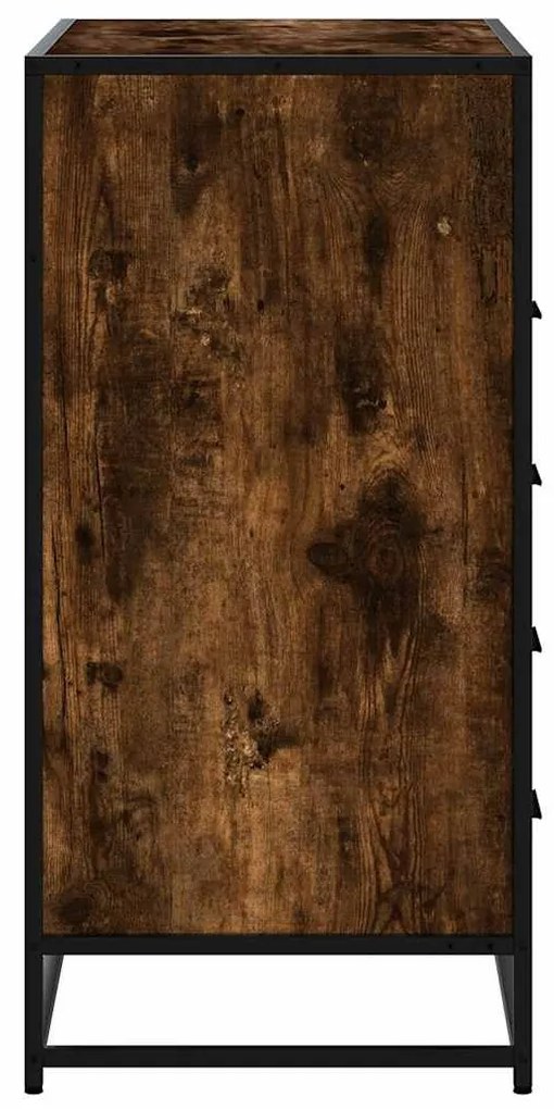 füstös tölgy szerelt fa fiókos szekrény 70x41x83,5 cm